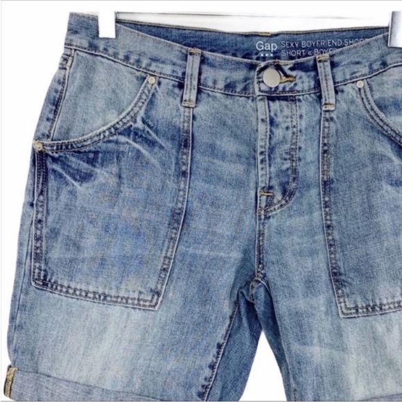 GAP FACTORY sexy boyfriend denim shorts 2 - Picture 6 of 9